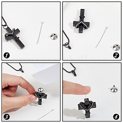 Ожерелье из урны с прахом из нержавеющей стали&nbsp;NJEW-CN0001-06B