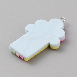 Pendentifs en résine opaque&nbsp;RESI-CJC0011-32B-01