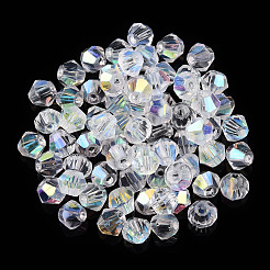 Гальванизируйте прозрачные стеклянные бусины&nbsp;GLAA-YWC0001-02A