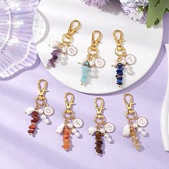 Подвеска с натуральными и синтетическими драгоценными камнями в форме крошки и плоского круга с эмалевым сплавом № 0~9&nbsp;HJEW-JM02358