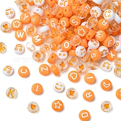 200 шт. плоские круглые акриловые эмалевые бусины MACR-FS0001-88