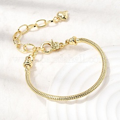 Messing-Schlangenkettenarmbänder für Frauen&nbsp;BJEW-H639-08G