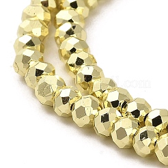 Стеклянные бусины с гальваническим покрытием  EGLA-D030-15B-03