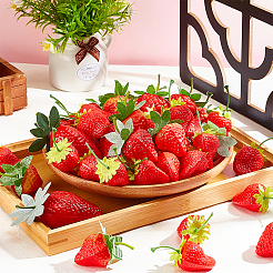 54шт 4 вида пластиковой имитации клубники AJEW-PH0011-34