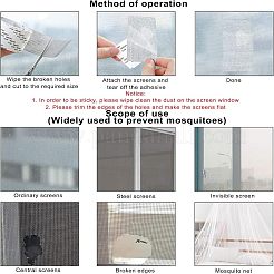 3 рулон 3-цветных полиуретановых (ПУ) наклеек для ремонта оконных экранов&nbsp;TOOL-FH0001-27