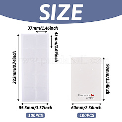 100шт прямоугольные карточки из крафт-бумаги для ожерелья и сережек AJEW-TA0001-26B