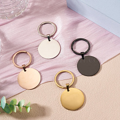 4 porte-clés en acier inoxydable&nbsp;KEYC-TA0004-81F