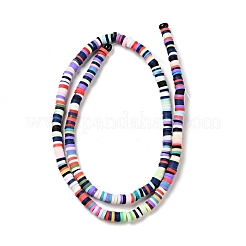 Плоские круглые бусинки распорки ручной полимерной глины CLAY-R067-4.0mm-M4