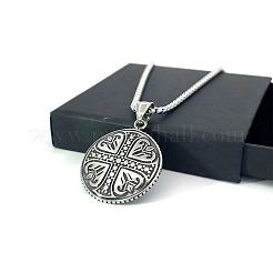 Ожерелья из нержавеющей стали с подвеской в виде сердца и креста для мужчин HC4126