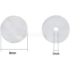 Натуральный белый нефрит круглый шарик нити G-OC0001-09