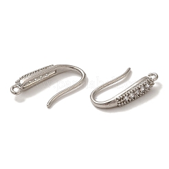 Стойка покрытие латунь микропаве прозрачный кубический цирконий крючки для сережек&nbsp;KK-A231-11P