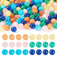 120 шт. 6-х цветные круглые бусины из натурального нефрита Машан G-TA0002-36