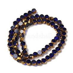 Стеклянные бусины с гальваническим покрытием  EGLA-P061-01B-01