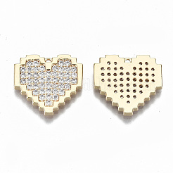 Латунные микропаве прозрачные подвески с фианитом KK-S356-166G-NF