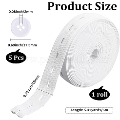 5м плоский эластичный шнур/тесьма с петлей&nbsp;DIY-CY0002-13A