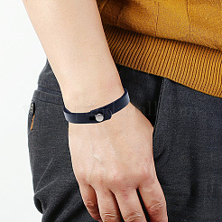 1 шт. панк ретро этнический стиль кожаный браслет ручной работы пара литературный ремешок на руку для мужчин BJEW-CL0001-02C