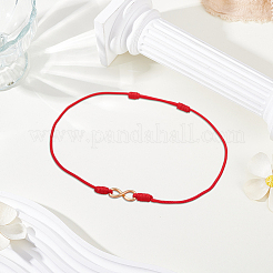 4 шт. двухцветный сплав бесконечного звена регулируемый шнурок для щиколотки AJEW-GO0002-53