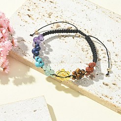 Bracelet de perles tressées sur le thème des chakras&nbsp;BJEW-TA00316