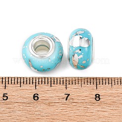 Европейские бусины-рондель из непрозрачной смолы RESI-Z046-03I