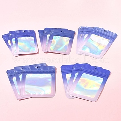 60 шт. 5 стиля прямоугольные блестящие голографические ПВХ пакеты с застежкой-молнией ABAG-FS0001-14A