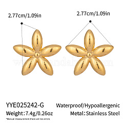 Серьги-гвоздики из нержавеющей стали в форме цветка NB8643-1