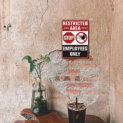 5шт водонепроницаемый пвх предупреждающий знак наклейки DIY-WH0237-027