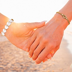 Браслеты с подвесками из латуни и браслеты с цепочкой для бордюров&nbsp;BJEW-SZ0001-005G