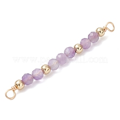 12 шт. 12 стиля подвески-соединители из натуральных смешанных камней с ограненными круглыми бусинами PALLOY-JF04686