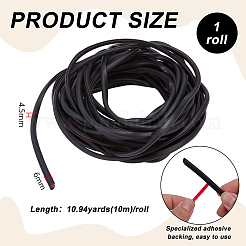 10м ПВХ молдинг для салона автомобиля&nbsp;AJEW-WH0609-403B