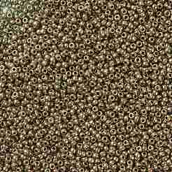 MIYUKIラウンドロカイユビーズ  日本製シードビーズ  （rr307)ダークトパーズゴールド光沢  8/0  3mm  穴：1mm  約422~455PCS /ボトル  10 G /ボトル&nbsp;SEED-JP0009-RR0307