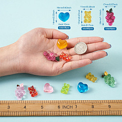 116шт 16 цвета прозрачные кабошоны из смолы RESI-TA0001-23