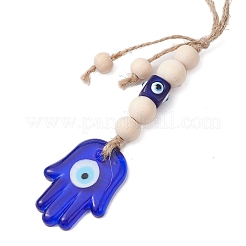 Décorations suspendues en lampwork faites à la main avec mauvais œil bleu&nbsp;HJEW-JM02303-02
