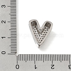 Laiton micro pavé de perles de zircone cubique claires&nbsp;CU-CBAEEA8-16P