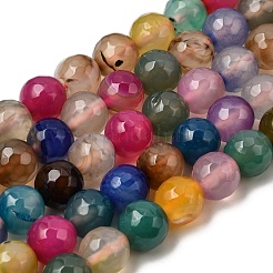 Граненые натуральные прожилки дракона огонь треск агат бусины пряди&nbsp;G-F447-10mm-F01