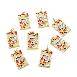 Латунные микропаве прозрачные подвески с фианитом ZIRC-A020-09G