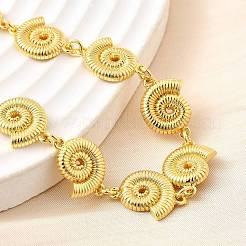 Браслеты из латунных ракушек для женщин BJEW-D317-03G