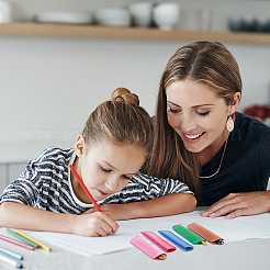 10 шт. 10-цветный чехол для ручки из искусственной кожи&nbsp;AJEW-CA0002-25