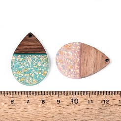 Подвески из непрозрачной смолы и орехового дерева&nbsp;RESI-T060-11M