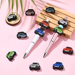 12 pièce de perles focales en silicone de 6 couleurs&nbsp;SIL-CJ0002-65