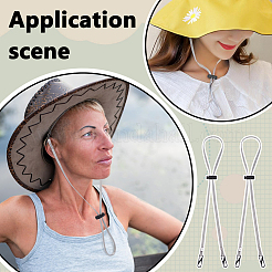 24шт пластиковая шапочка гибкий съемный подбородочный шнур&nbsp;FIND-FG0004-90