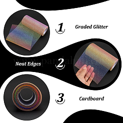 Рулоны тюлевой ткани из полиэстера радужного цвета OCOR-WH0082-136A