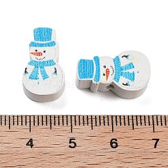 Cuentas de madera impresas con tema navideño.&nbsp;WOOD-M015-05D
