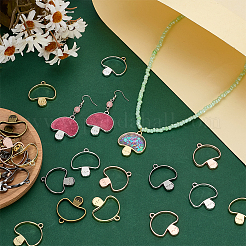 30 шт. подвески из двухцветного сплава с открытой задней частью&nbsp;FIND-FG0005-11