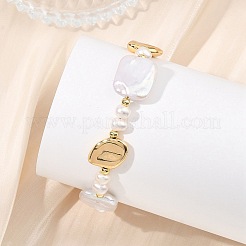 Armbänder aus natürlichen Barockperlen&nbsp;BJEW-JB13799