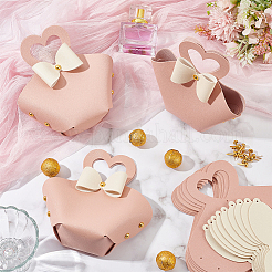 Складные сумки для свадебных конфет из искусственной кожи CON-WH0089-54B