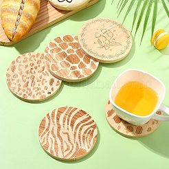 5 шт. 5-х цветная деревянная подставка&nbsp;AJEW-CJ0001-67