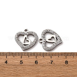 Подвески из нержавеющей стали 304 со стразами из глины STAS-P406-17B-P