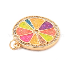 Экологически чистый кубический цирконий из латуни с эмалевыми подвесками&nbsp;KK-K268-33G