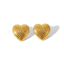 Стильные серьги-гвоздики в форме сердца из нержавеющей стали 304 для женщин&nbsp;IR7805-3
