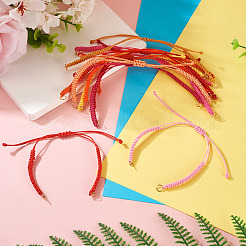 30шт 10 стиля регулируемый вощеный полиэстеровый шнур для изготовления браслета&nbsp;AJEW-TAC00051